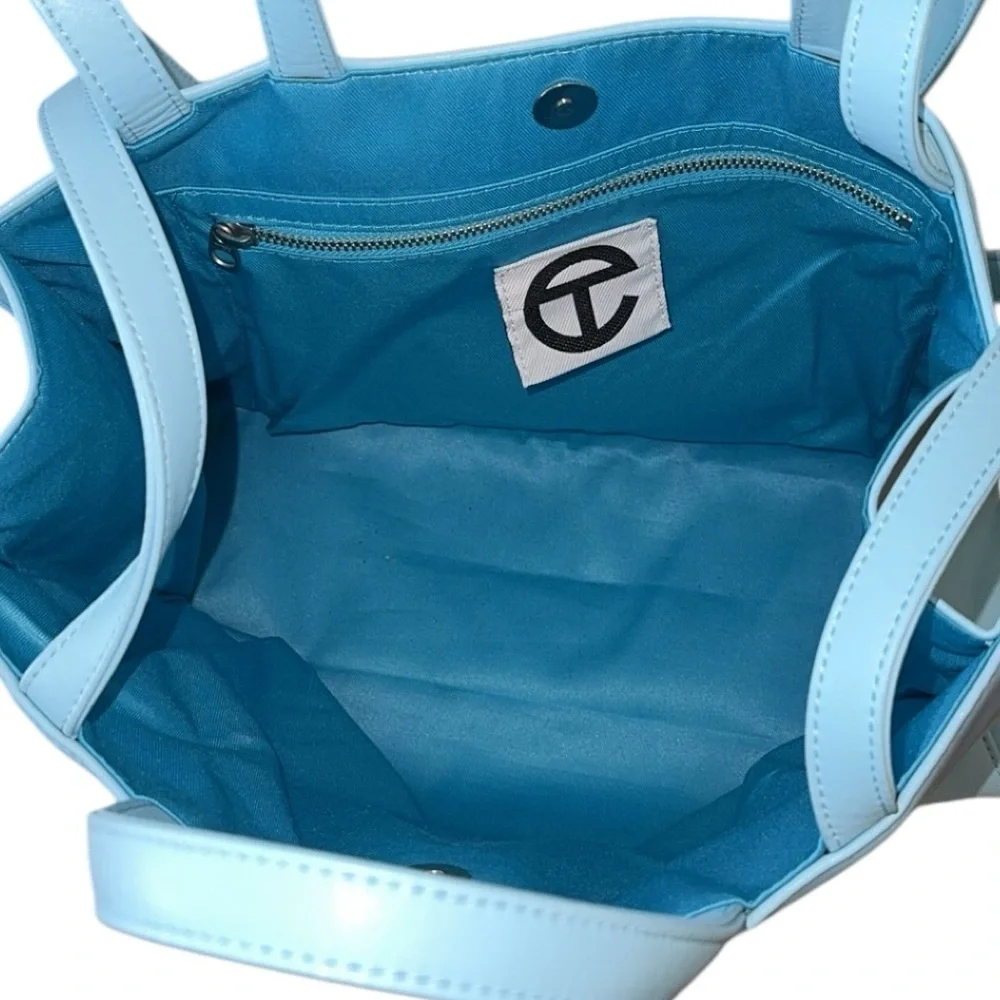 Telfar Pool Blue Medium Shopping‎ Crossbody Top Handle Tote Bag
